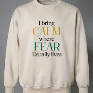 I Bring Calm Where Fear Usually Lives - Vital Sign Line Crewneck Sweatshirt